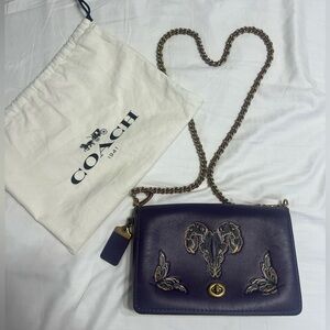 COACH x Chelsea Champlain Purple Dinky 24 with Tattoo Buterfly